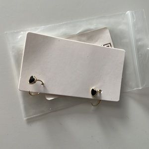 Heart Huggie Earrings NWT